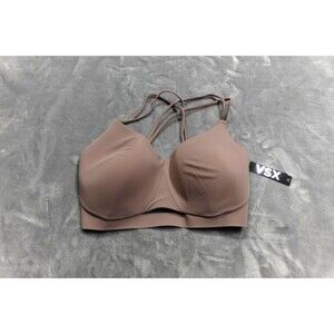 Victoria's Secret M-DD Bare Taupe VSX Elevate Strappy Comfort Sports Bra NWT